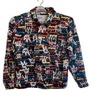 Fresh Prints of Bel Air Hoodie 3X Multicolor Graffiti Crown Paint Splatter